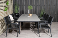 Levels spisebord - sort alu / grå aintwood - 160/240*90 + Levels spise stol