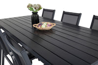 Break spisebord - sort alu / sort aintwood - 205*90 + Parma karmstol