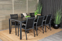 Break spisebord - sort alu / sort aintwood - 205*90 + Parma karmstol