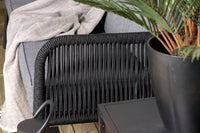 BERLIN Hjørnegruppe med sofabord sort/grå