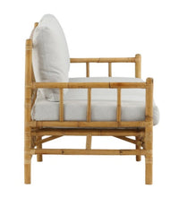 CANE 3-seters sofa natur / lys grå