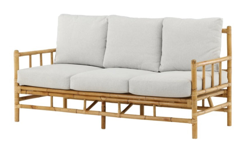 CANE 3-sæders sofa natur / lysgrå