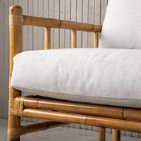 CANE 3-seters sofa natur / lys grå