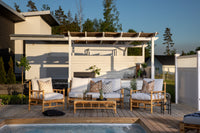 CANE Lænestole natur/lys grå