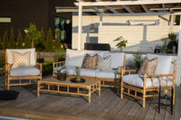 CANE Lænestole natur/lys grå