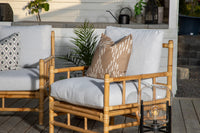 CANE Lænestole natur/lys grå