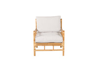 CANE Lænestole natur/lys grå