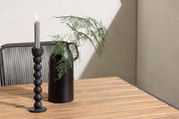 Break spisebord 95*150 - sort / alu + Bois spisebænk - sort / gråbrun