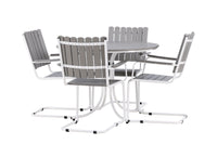 Holmsund spisegruppe - hvid / grå aintwood