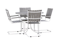 Holmsund spisegruppe - hvid / grå aintwood