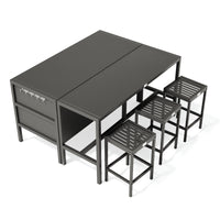 Umami modul 3 med barbord og 3 barstole, sort