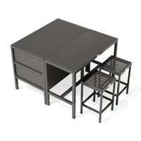 Umami modul 2 med barbord og 2 barstole, sort