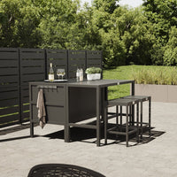 UMAMI barbord 123cm med 4st barstolar, svart