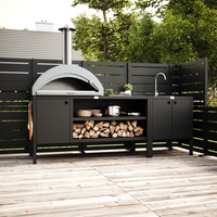 UMAMI udendørs køkkenpakke, vaskemodul samt modul 3, sort