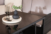 KNOCK Hjørnegruppe med sofabord svart/grå