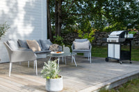 SPOGA Soffgrupp med soffbord vit/grå