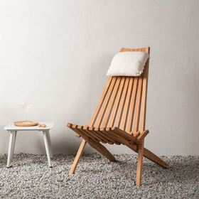 Fauteuil lounge KENYA en teck