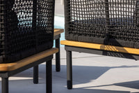 Andorra sofa gruppe med sofabord - sort/grå