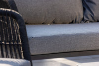 Lindos sofa gruppe med sofabord - svart / grå