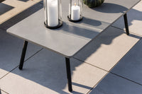 Lindos sofa gruppe med sofabord - svart / grå