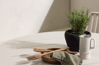 Lina spisebord 120ø - Beige + Peking spisebænk - beige / alu