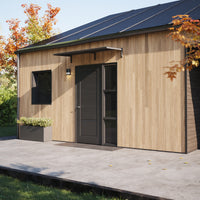 MODERN entrétak, L200 x D85 x H27,5 cm, sort