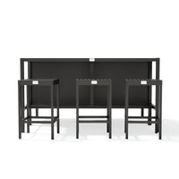 Umami modul 3 med barbord og 3 barstole, sort