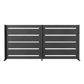 RAMA brise-vue 2 sections bas, noir, L160 x P30 x H80 cm