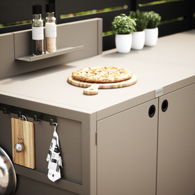 Specialpris UMAMI udekøkken modul 1 + 2 inkl. overtræk, beige