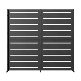 RAMA brise-vue 2 sections haut, noir, L160 x P30 x H153 cm