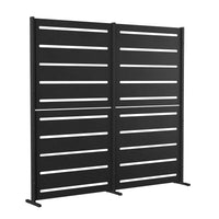 RAMA innsynsskjerm 2 seksjoner høy, svart, L160 x D30 x H153 cm