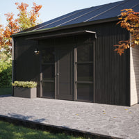 MODERN entrétak, L390 x D85 x H27,5 cm, sort