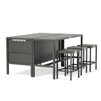 Umami modul 3 med barbord og 3 barstole, sort