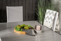 Levels spisebord 160/240 - hvid / grå - Break 5:pos spise stol - hvid / grå 6