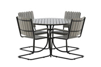 Holmsund spisegruppe - sort / grå