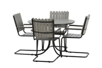 Holmsund spisegruppe - sort / grå