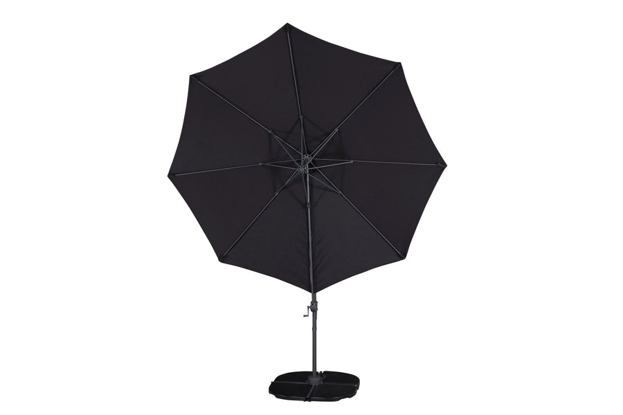 Leeds parasol 3m - sort / sort