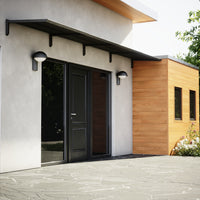 MODERN entrétak, L400 x D85 x H27,5 cm, sort