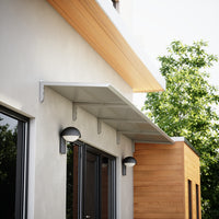 MODERN entrétak, L400 x D85 x H27,5 cm, grå