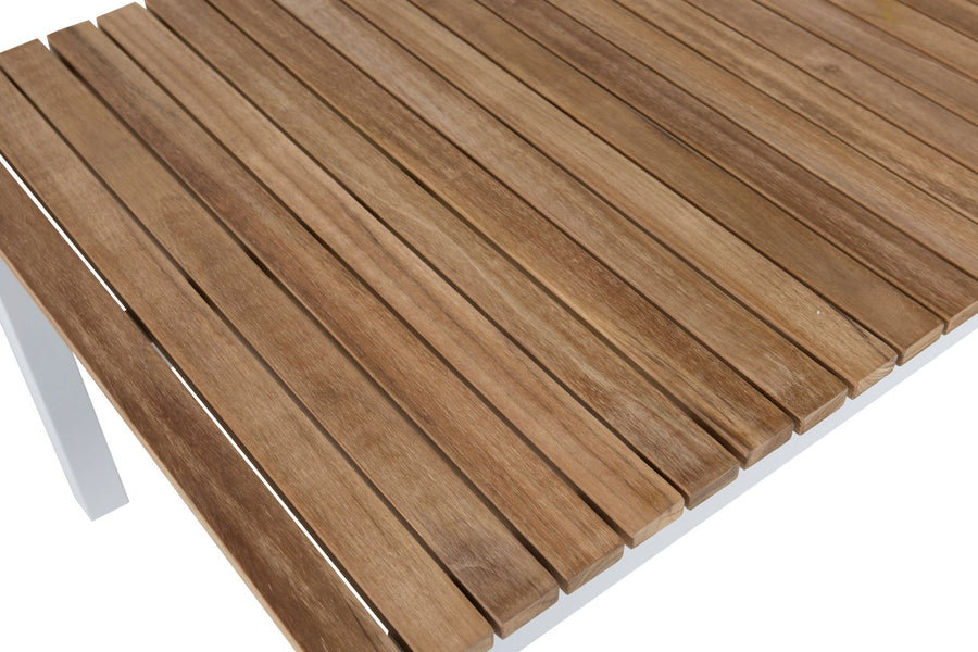 Brasilia soffbord - vit / teak