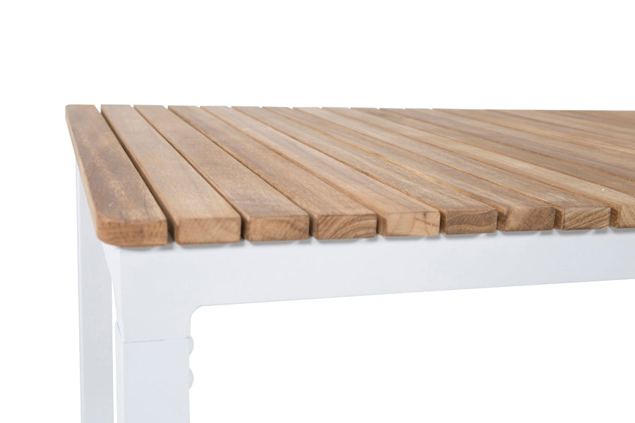 Brasilia soffbord - vit / teak