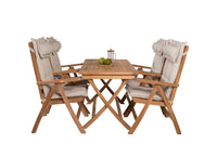 Kenya spisebord 120*70*H75 - teak + Kenya 5-position spise stol - teak