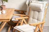 Kenya spisebord 120*70*H75 - teak + Kenya 5-position spise stol - teak