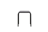 Borneo kafébord aluminium - svart / kvadrat 70*70*