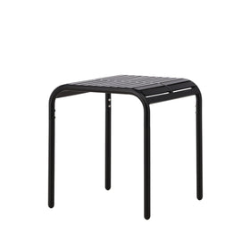 Borneo cafébord aluminium - black / kvadrat 70*70*