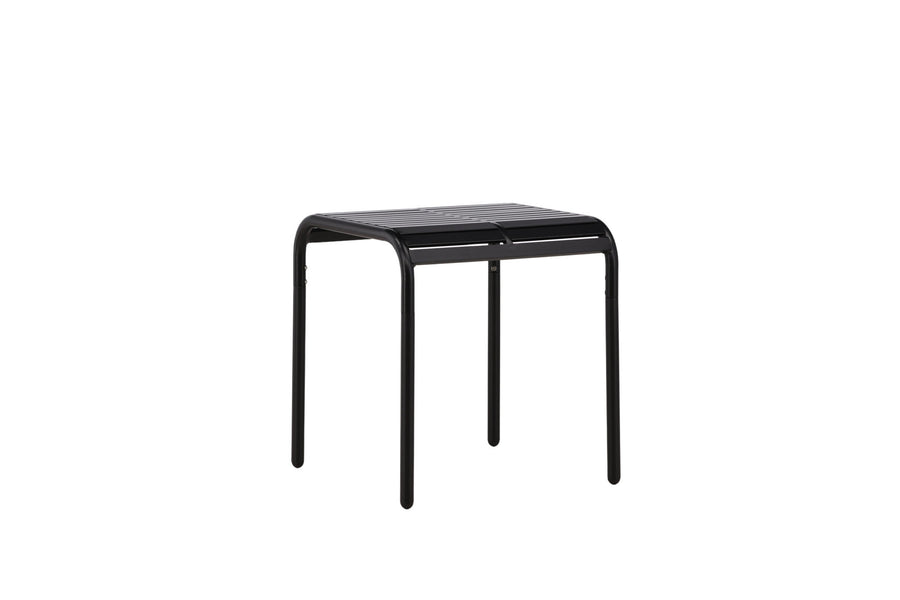 Borneo cafébord aluminium - black / kvadrat 70*70*