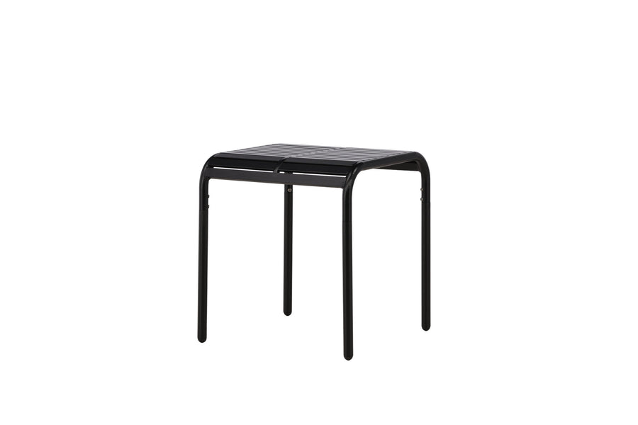 Borneo cafébord aluminium - black / kvadrat 70*70*