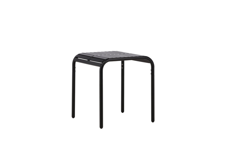 Borneo cafébord aluminium - black / kvadrat 70*70*