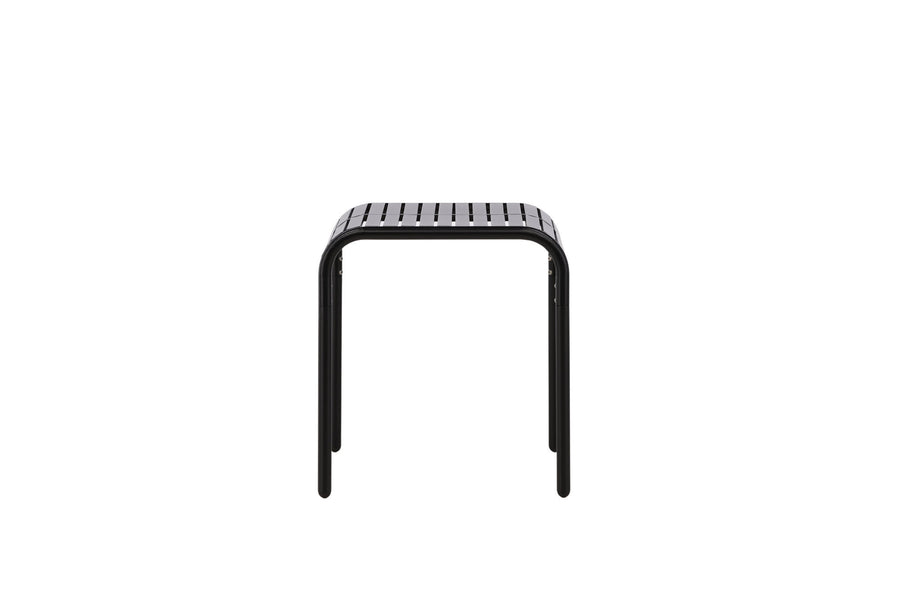 Borneo cafébord aluminium - black / kvadrat 70*70*