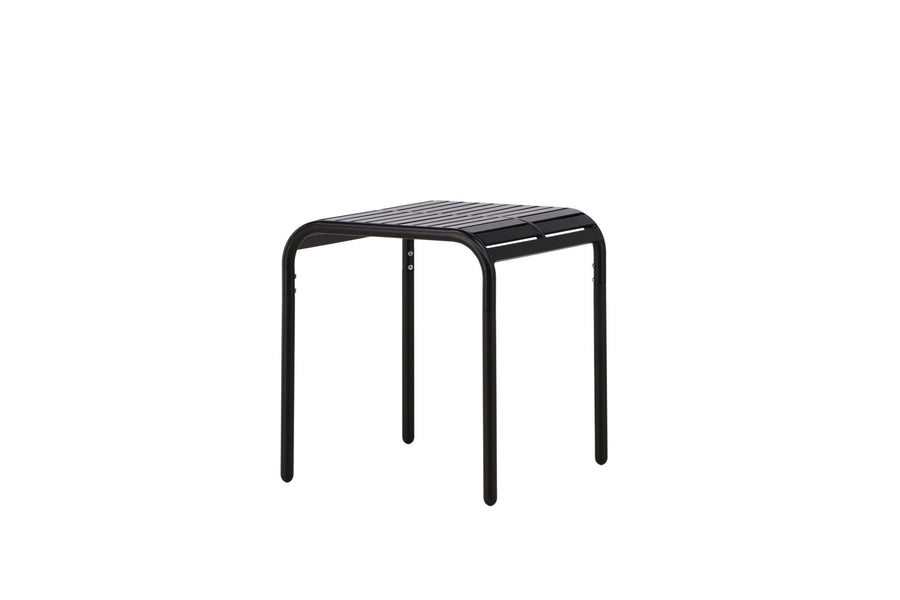 Borneo cafébord aluminium - black / kvadrat 70*70*